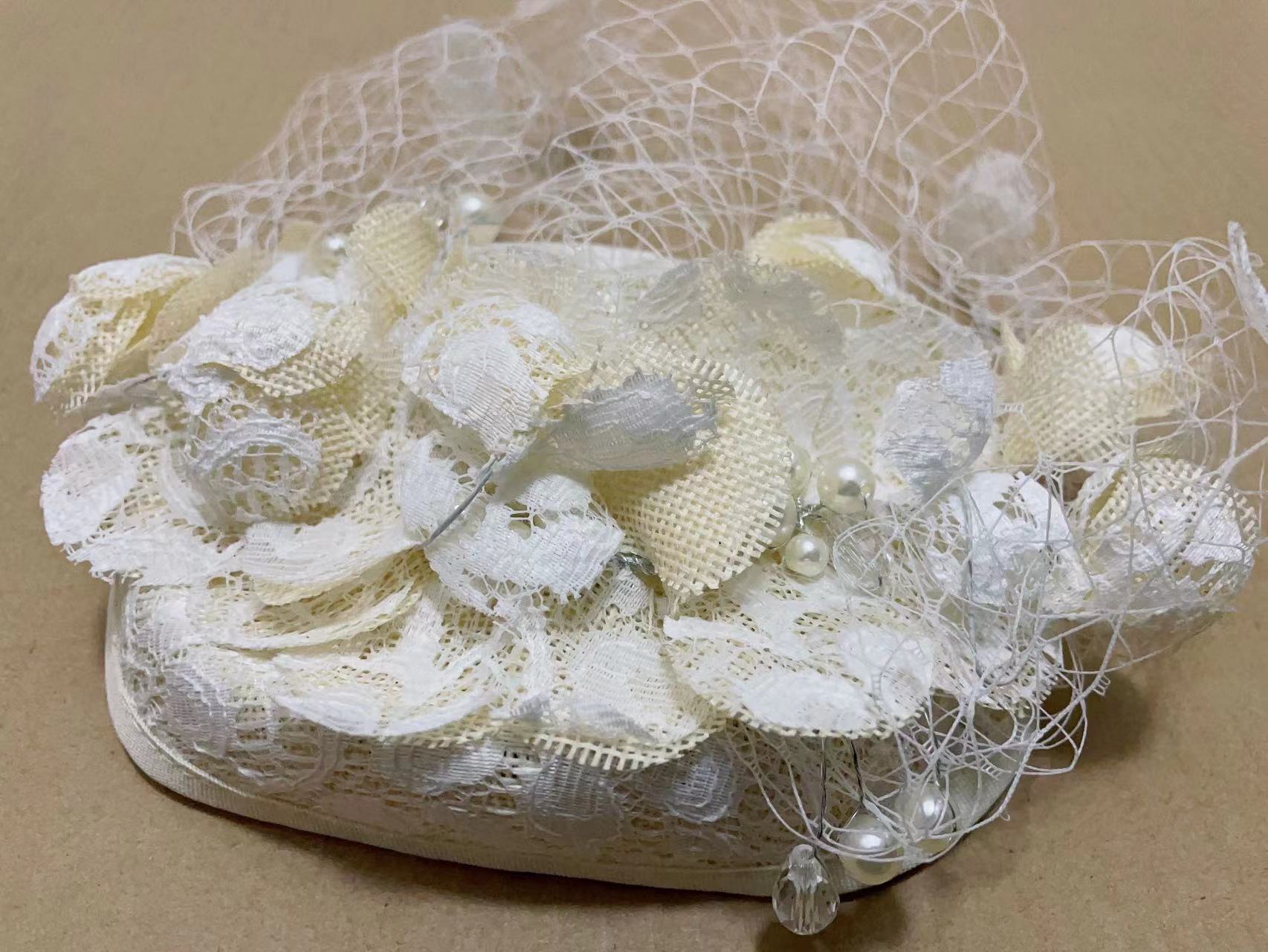 Wedding Bridal Lace Flowers Hat Clip Accessories