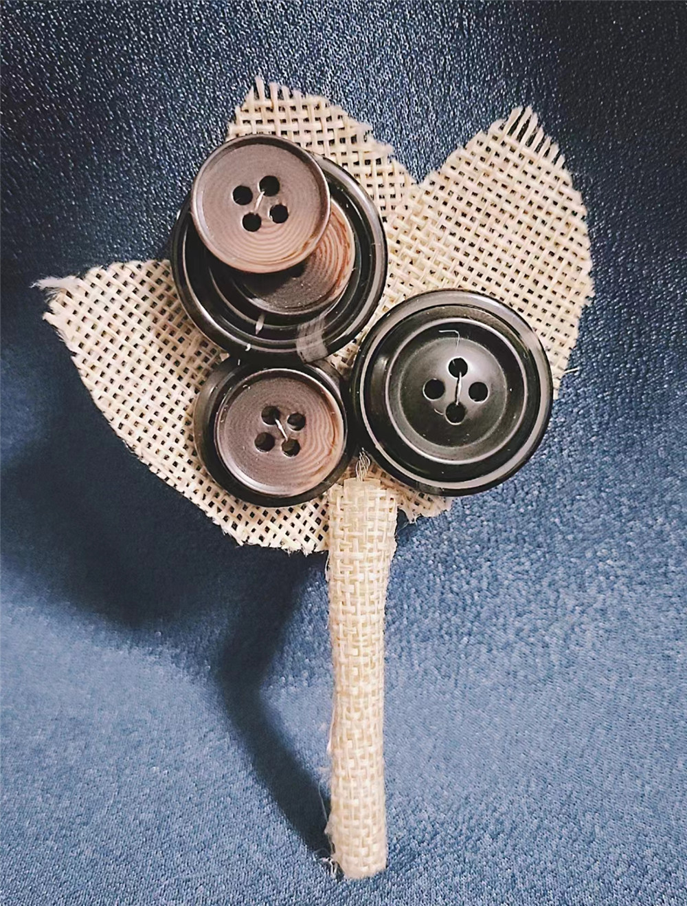 men's fashion button linen brooch boutonniere for bridegroom wedding
