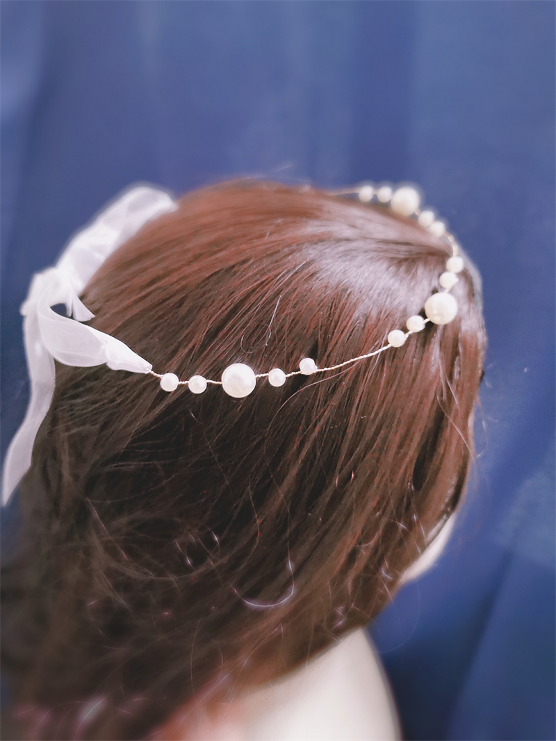 Wedding Accessory Hair Headband Elegant Pearls Bridal